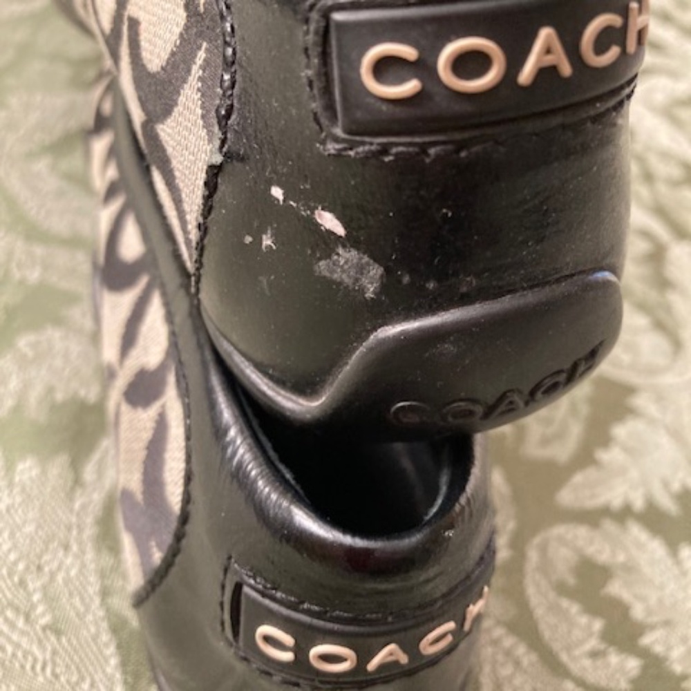 Coach Logo Canvas/leather Flats - Picture 5 of 7